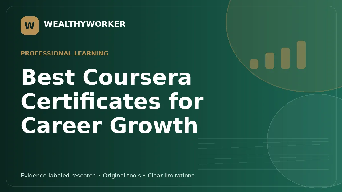 Best Coursera Certificates for Career Growth — WealthyWorker editorial graphic