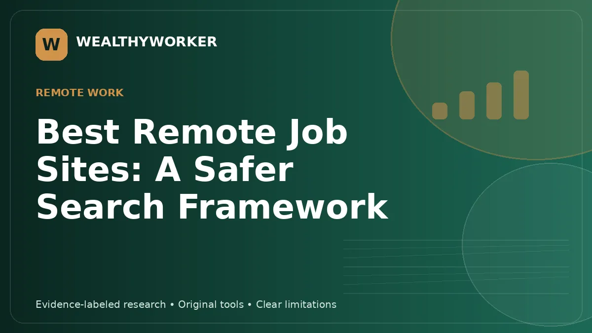 Best Remote Job Sites: A Safer Search Framework — WealthyWorker editorial graphic
