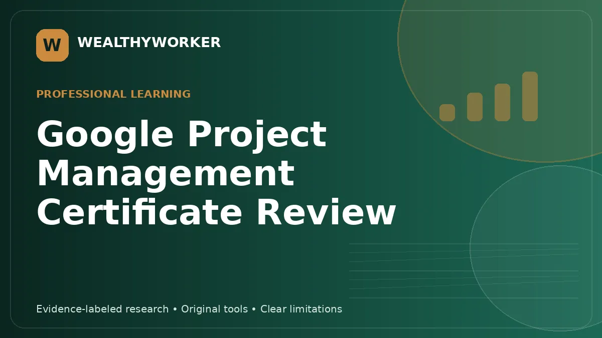 Google Project Management Certificate Review — WealthyWorker editorial graphic